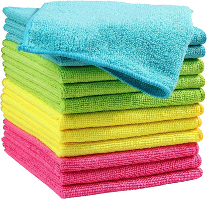 Microfiber Cleaning Cloths – Soft Reusable Towels for Home, Kitchen & Car Cleaning