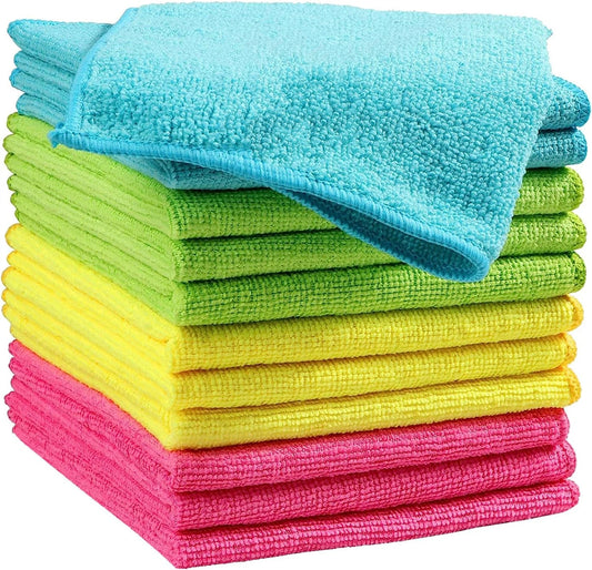 Microfiber Cleaning Cloths – Soft Reusable Towels for Home, Kitchen & Car Cleaning