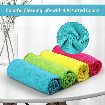 Microfiber Cleaning Cloths – Soft Reusable Towels for Home, Kitchen & Car Cleaning
