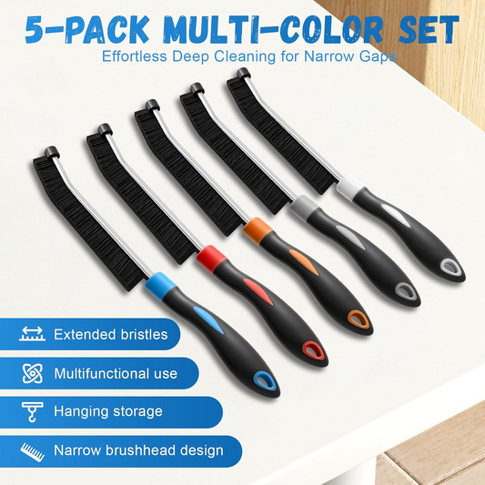 Crevice Cleaning Brush Set – Multi-Purpose Detail Scrub Brushes for Bathroom, Kitchen & Household Cleaning
