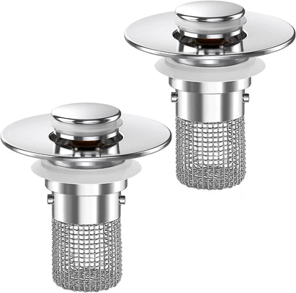 Pop-Up Bathroom Sink Drain Strainer