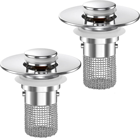 Pop-Up Bathroom Sink Drain Strainer