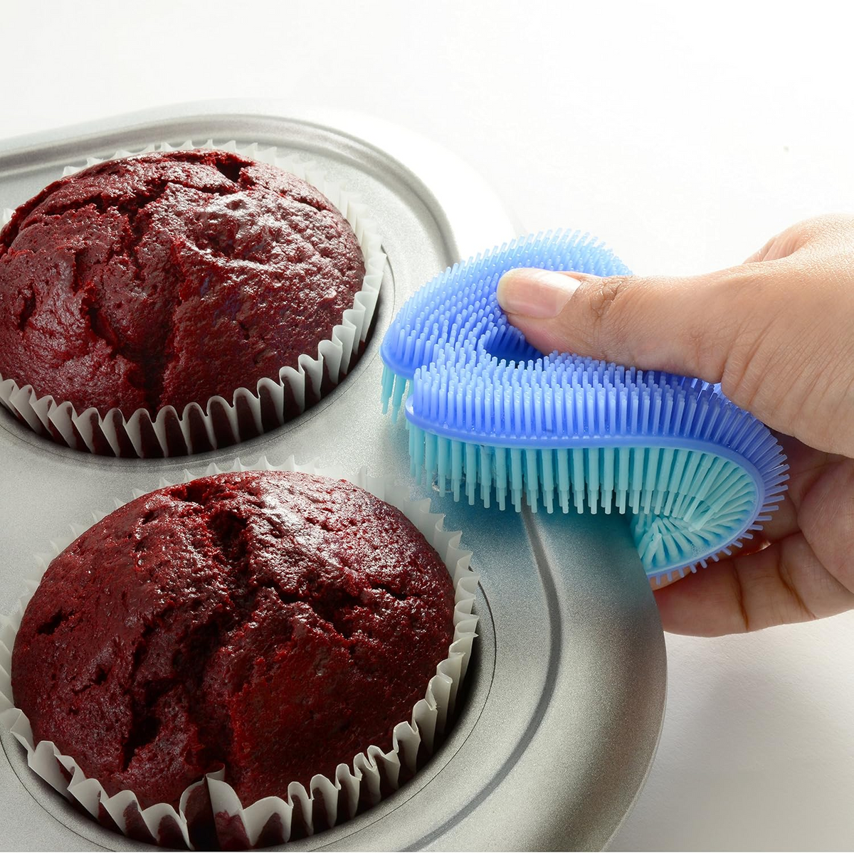 Silicone Dish Scrubber – Flexible Double-Sided Cleaning Brush for Dishes, Cookware & Kitchen Cleaning