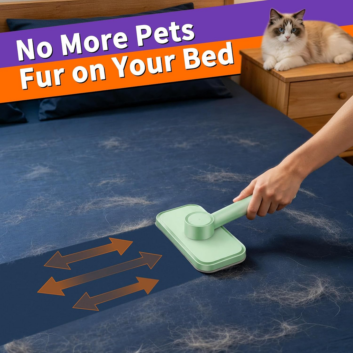 Pet Hair Remover Brush – Reusable Lint Cleaning Tool for Furniture, Clothing & Fabric Surfaces